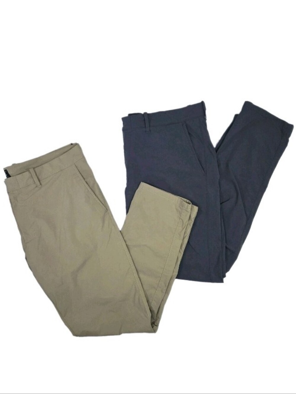 J. Crew 484 Slim Fit Tech Pants Size 36x32 Lot Of 2 Beige/Gray Golf Outdoor